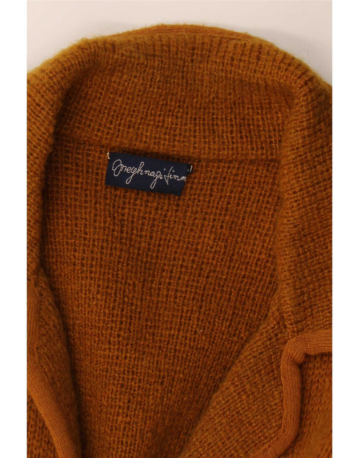 Vintage Damen Strick-Blazer mit 2 Knöpfen, UK 14, Mittelbraun
