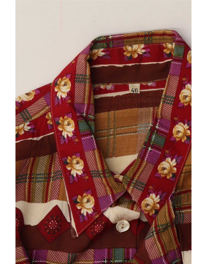 Vintage Damen-Shirt IT 46, groß, mehrfarbig, geometrisch