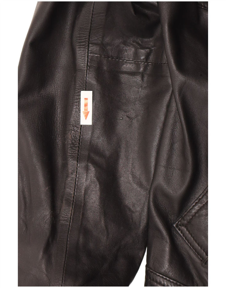 Street One Damen-Lederjacke mit Kapuze, UK 14, mittelschwarzes Leder