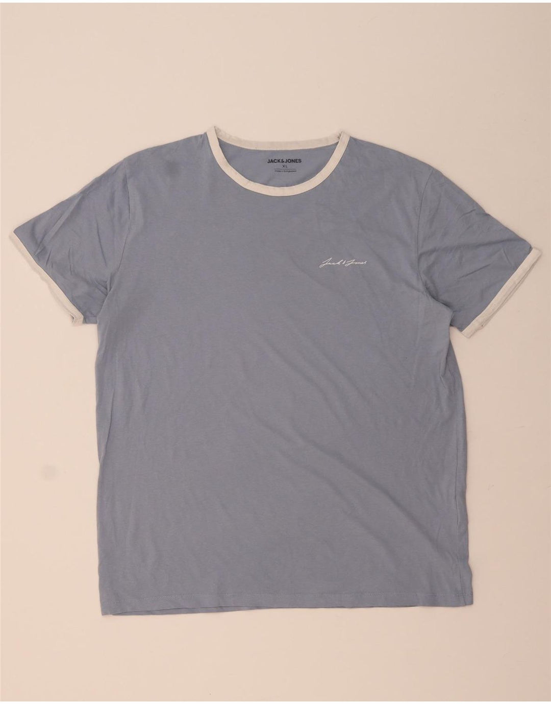 JACK & JONES Herren T-Shirt Top XL Blau Baumwolle