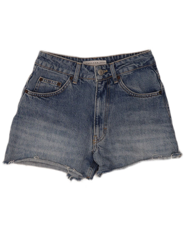 Topshop Damen Jeansshorts UK 6 XS W26 Blaue Baumwolle