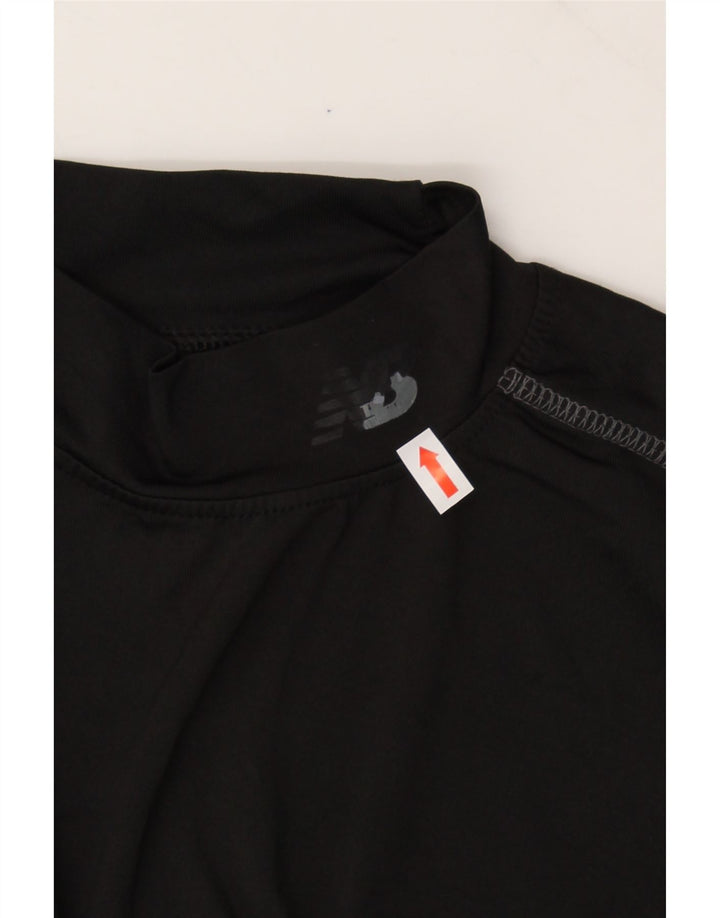 NEW BALANCE Boys Top Long Sleeve 10-11 Years Medium Black Polyester Vintage New Balance and Second-Hand New Balance from Messina Hembry 