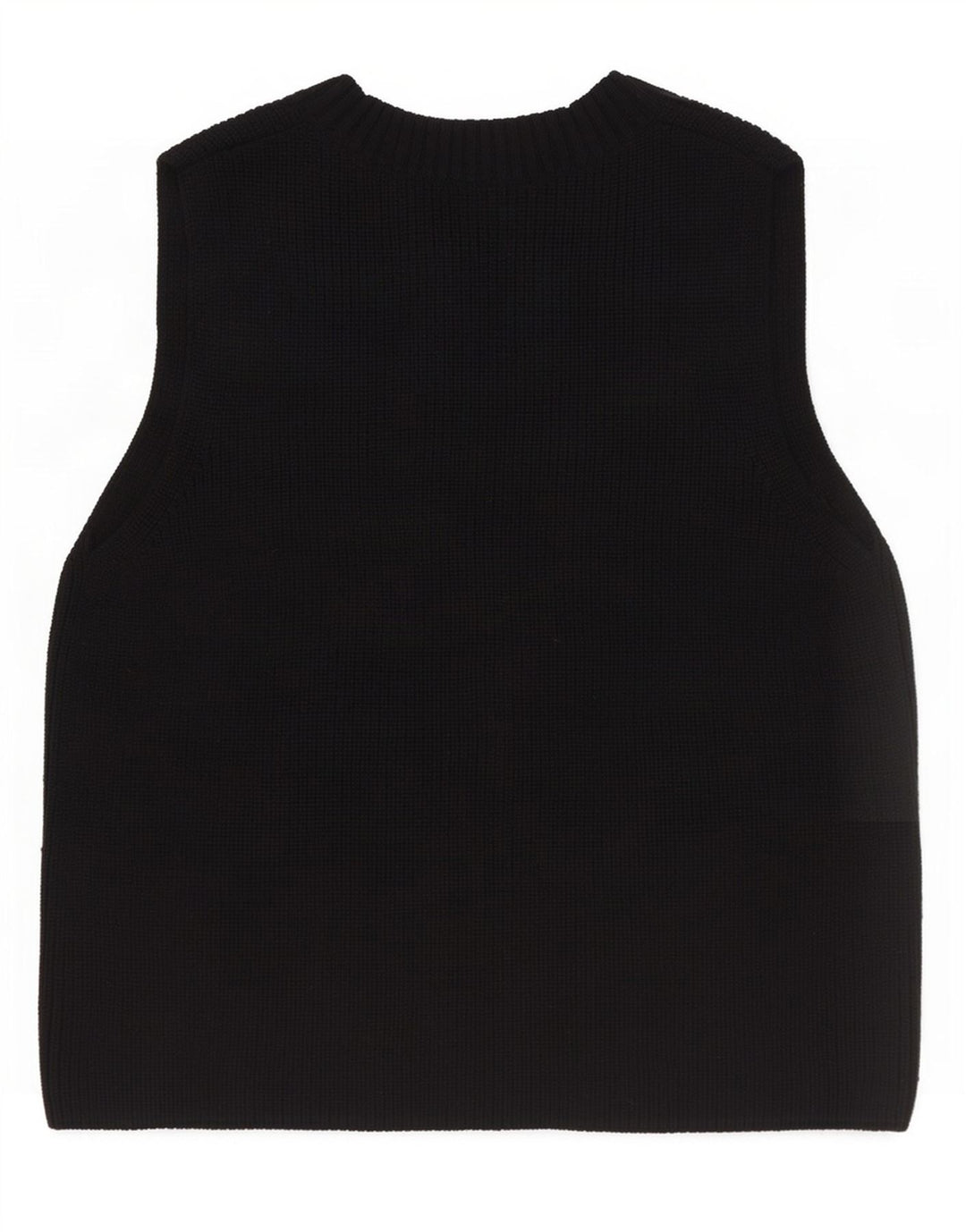 Cos Damen Übergroßes Weste-Tanktop UK 10 Small Schwarze Wolle