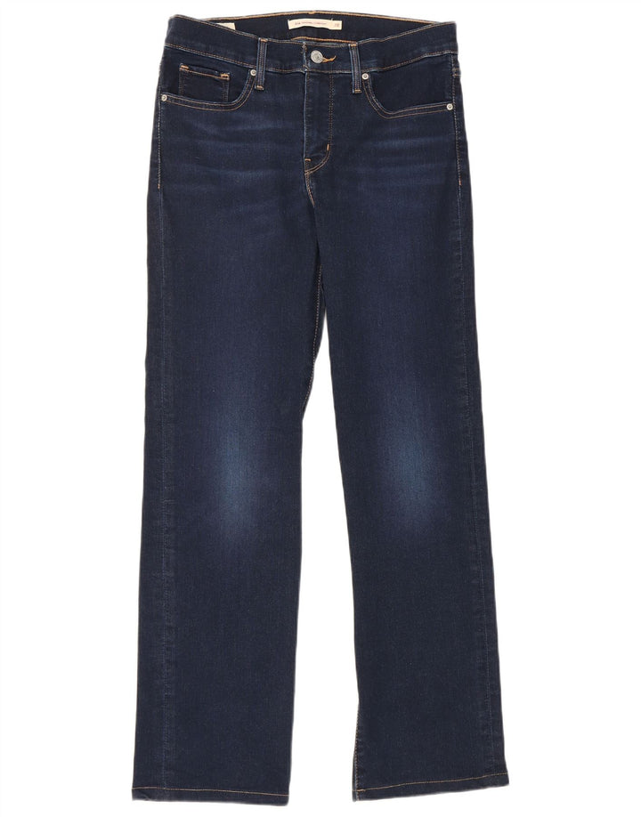 Levi's Damen 314 Shaping Straight Jeans W28 L28 Blaue Baumwolle
