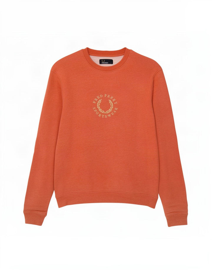 Fred Perry Herren-Sweatshirt mit Grafik, Größe S, rot, Baumwolle