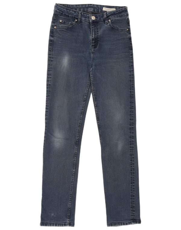Marks & Spencer Damen The Sienna Straight Jeans UK 10 Small W28 L29 Blau