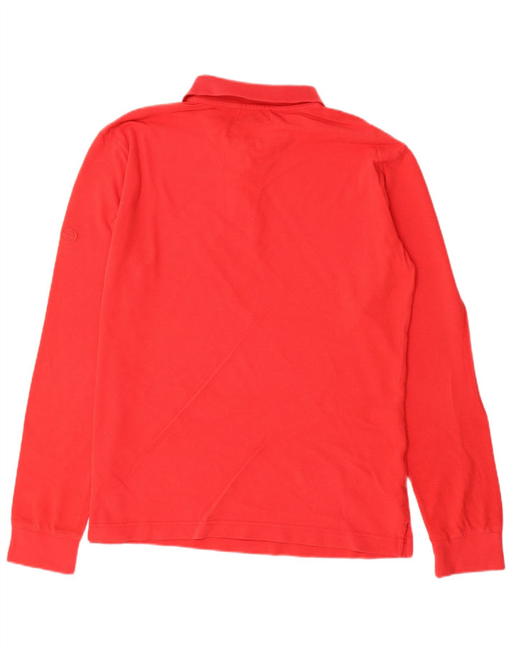 SERGIO TACCHINI Herren-Langarm-Poloshirt XL aus roter Baumwolle