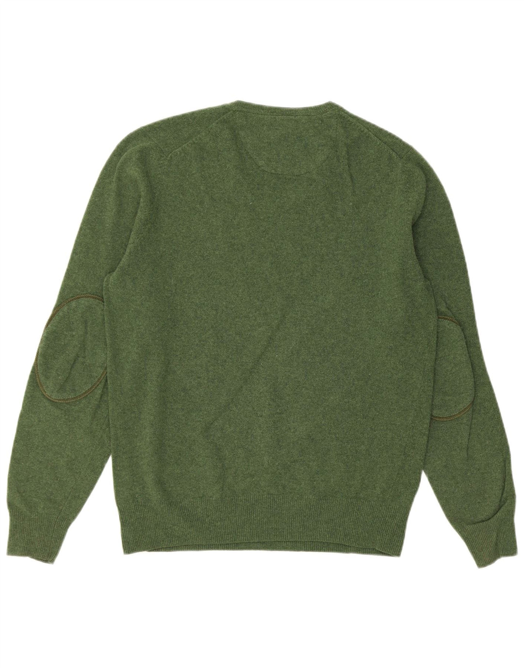 MASSIMO DUTTI Herren-Pullover mit V-Ausschnitt, Größe L, Grün