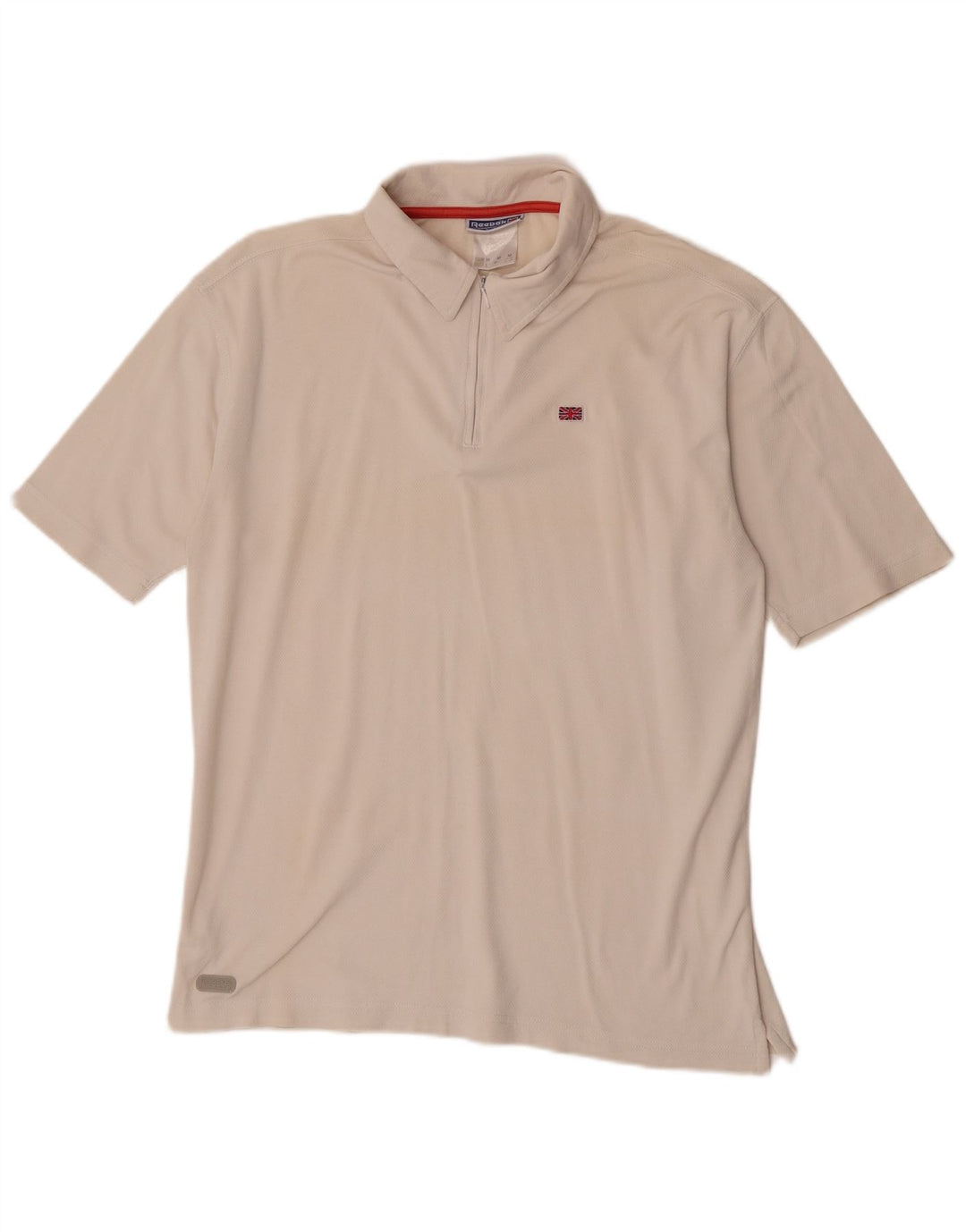 Reebok Herren Loose Fit Poloshirt Medium Off White