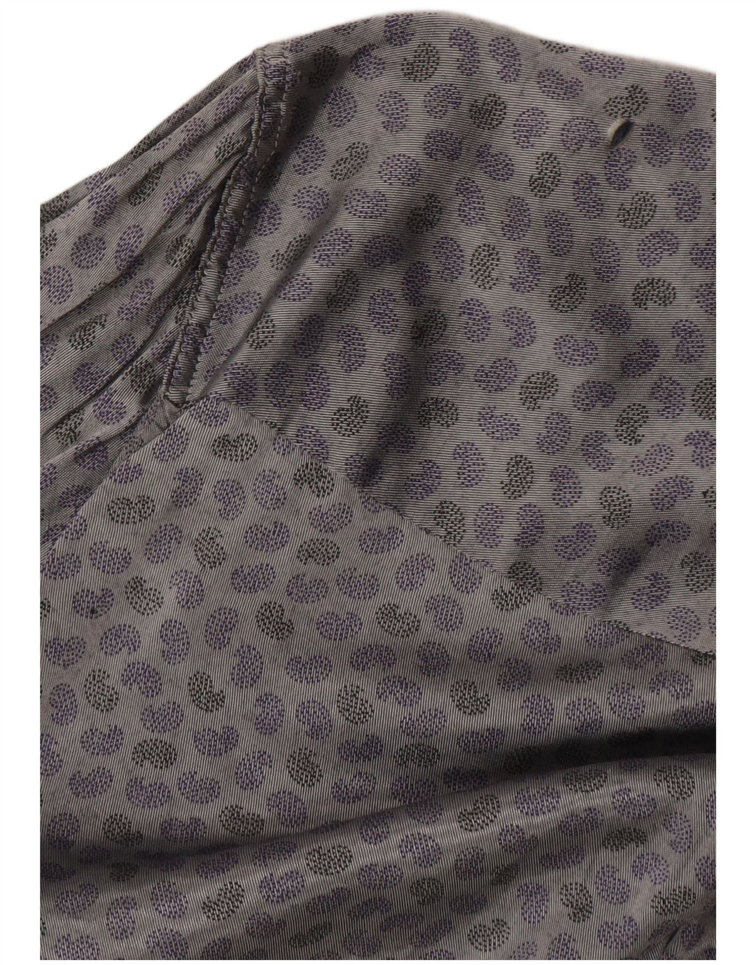 Vintage Herrenhemd Mittelgraues Paisley-Acetat