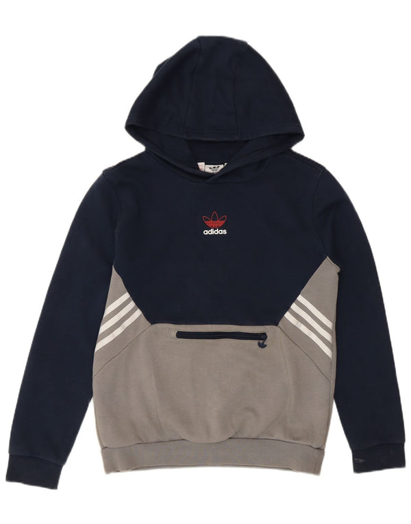 Adidas Kapuzenpullover mit Grafik für Jungen, 11–12 Jahre, Marineblau, Farbblock