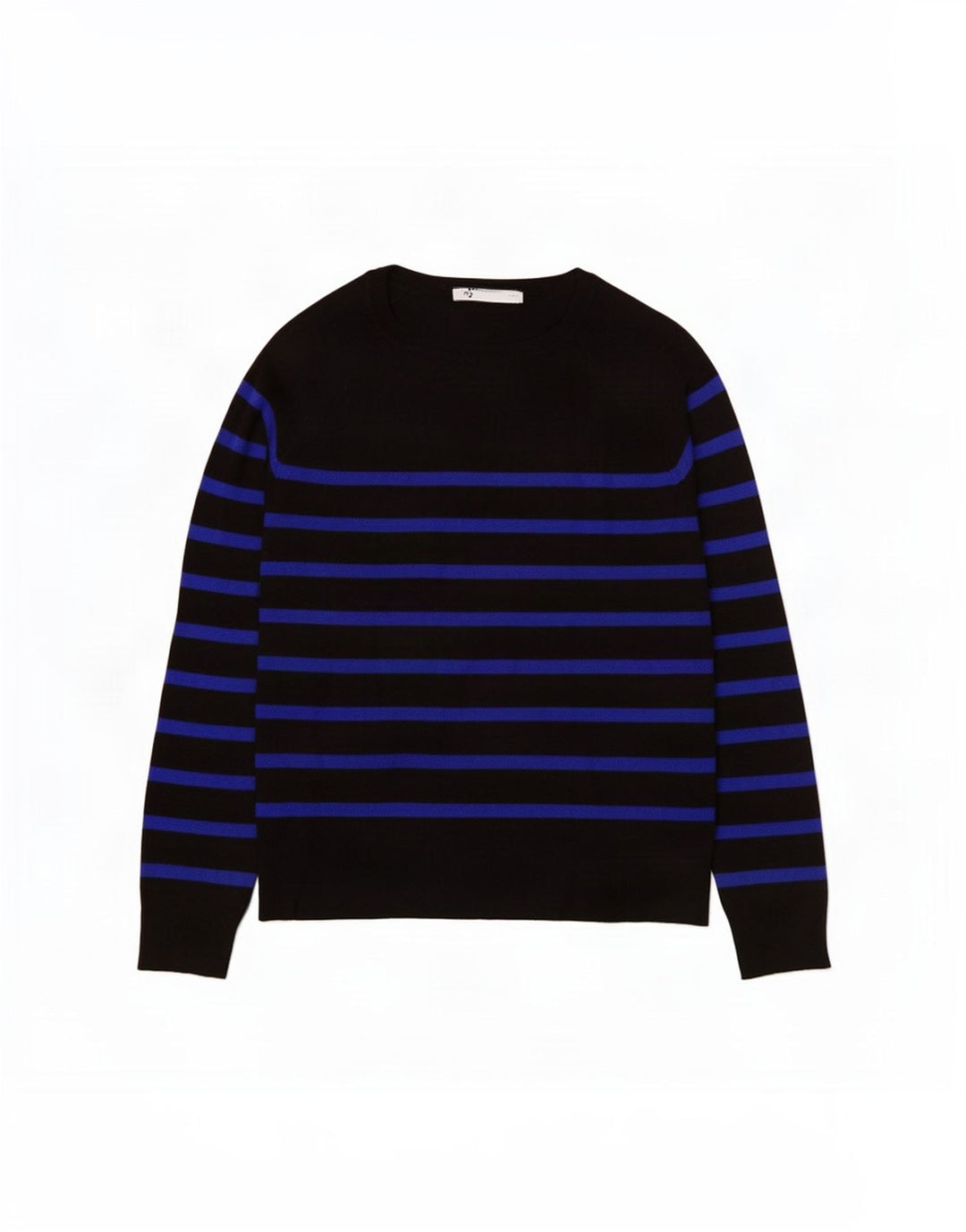Zara Damen-Pullover mit Rundhalsausschnitt, Gr. 10, Größe S, Schwarz, gestreift