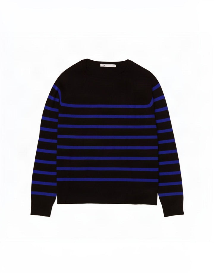 Zara Damen-Pullover mit Rundhalsausschnitt, Gr. 10, Größe S, Schwarz, gestreift