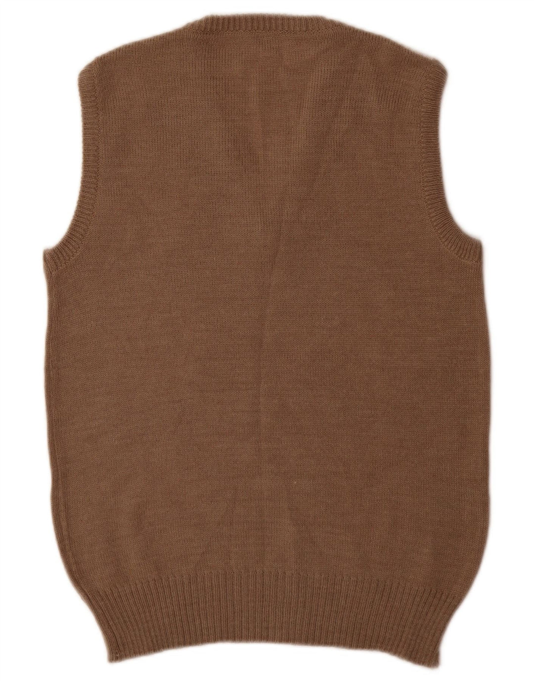 Vintage Herren Weste Tank Top Klein Beige Argyle/Diamant Acryl