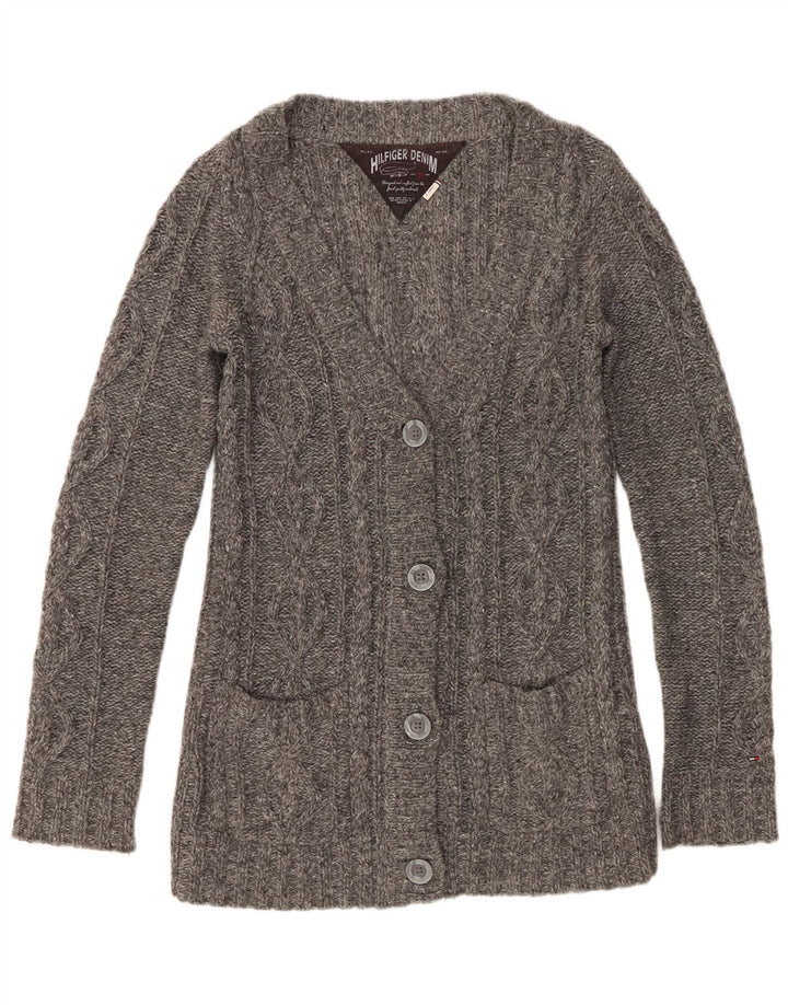Tommy Hilfiger Damen-Cardigan-Pullover, Gr. 8, klein, Grau