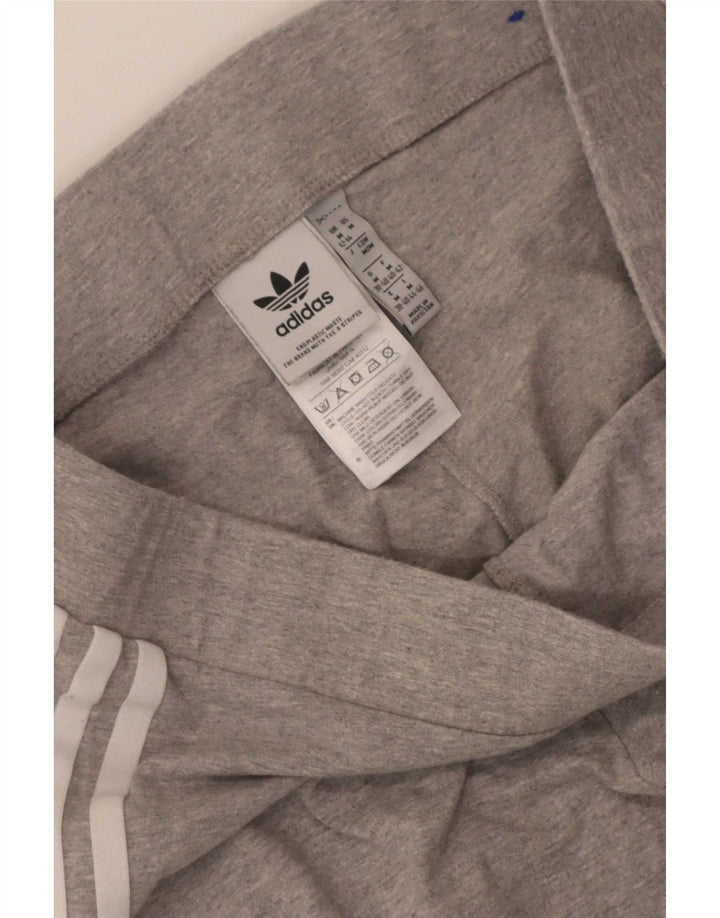 Adidas Damen Leggings UK 12/14 mittelgraue Baumwolle