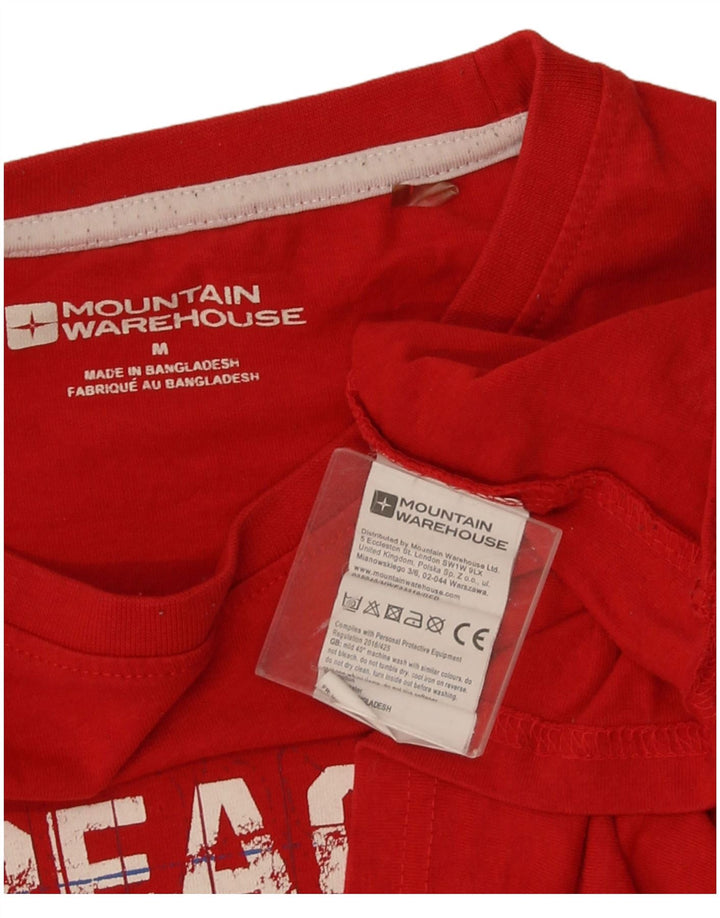 Mountain Warehouse Grafik-T-Shirt-Oberteil für Herren aus mittelroter Baumwolle
