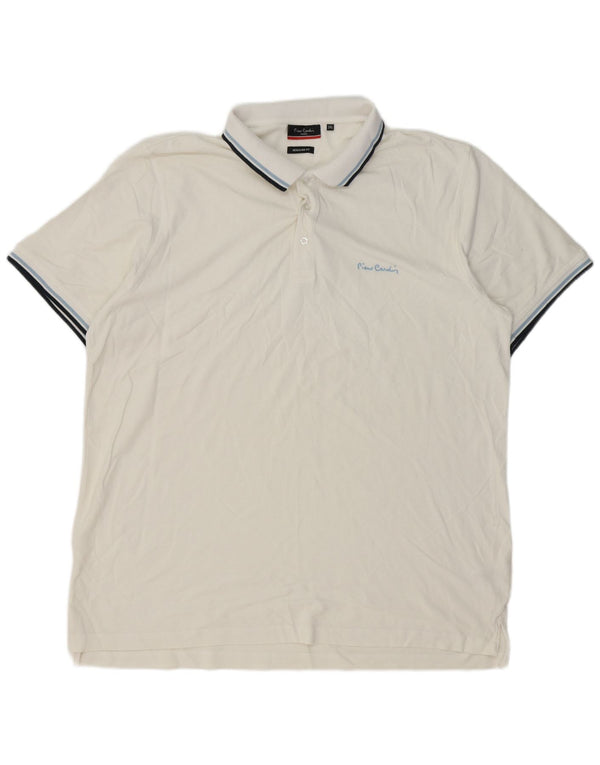 Pierre Cardin Herren Poloshirt 3XL Weiße Baumwolle