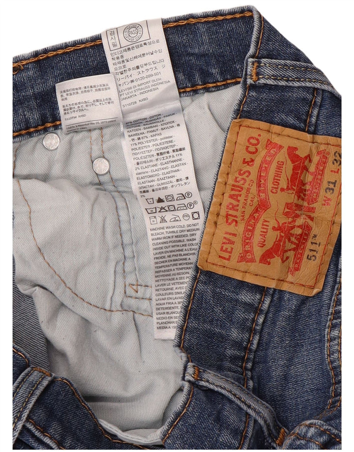 LEVI'S Herren 511 Slim Jeans W31 L30 Blaue Baumwolle