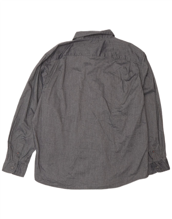 Wrangler Herrenhemd 2XL Graue Baumwolle