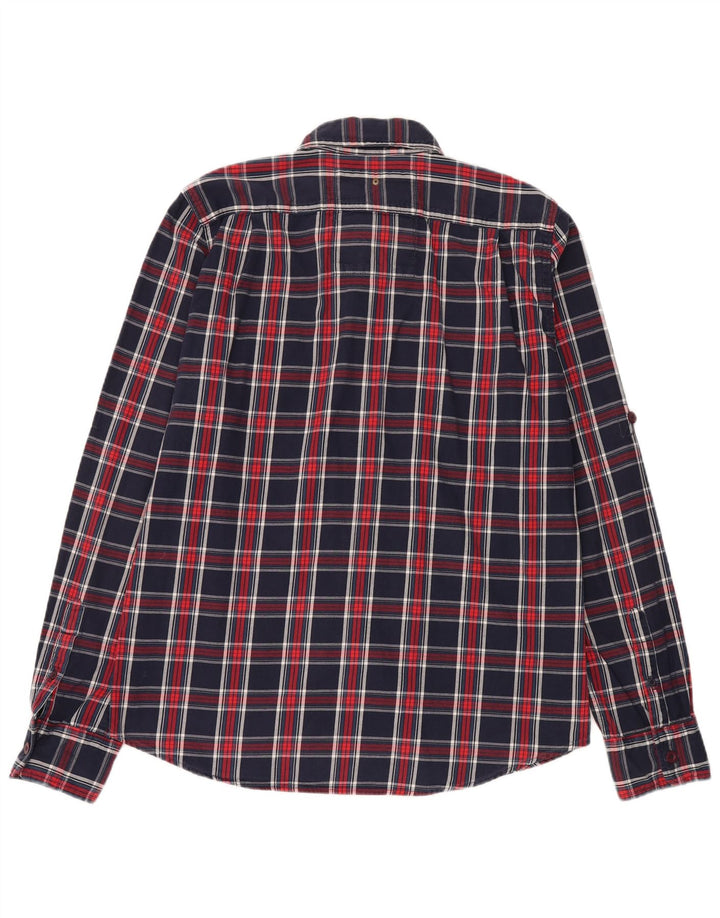 Superdry Herren Flanellhemd 2XL Marineblau kariert Baumwolle