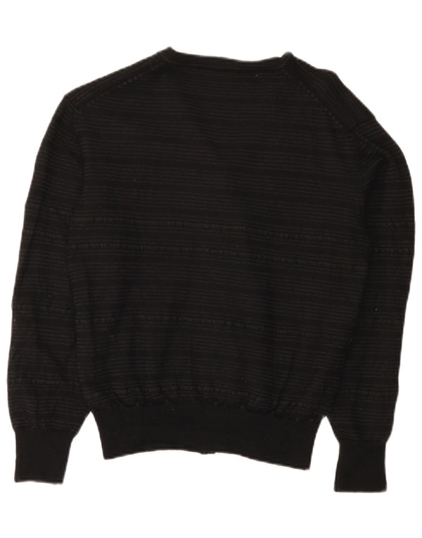 Trussardi Strickjacke für Jungen, 12–13 Jahre, 3XL, schwarz gestreift, Wolle