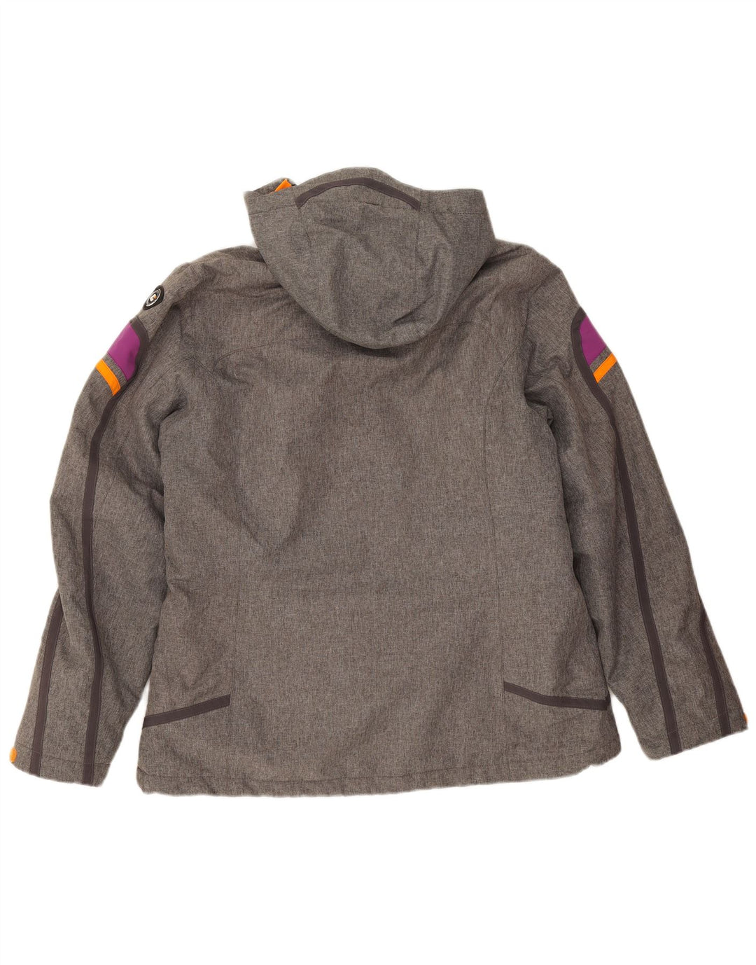 Killtec Damen-Windjacke mit Kapuze, IT 44, Mittelgrau, Farbblock