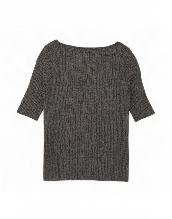 Marks & Spencer Damen Blusenoberteil UK 14 Mittelgraue Viskose