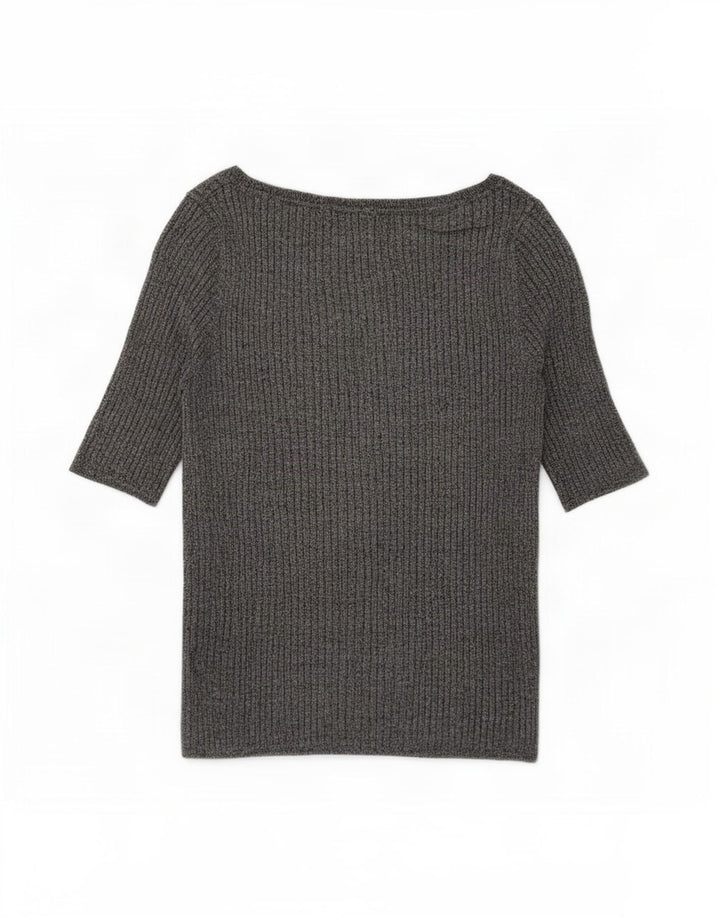 Marks & Spencer Damen Blusenoberteil UK 14 Mittelgraue Viskose