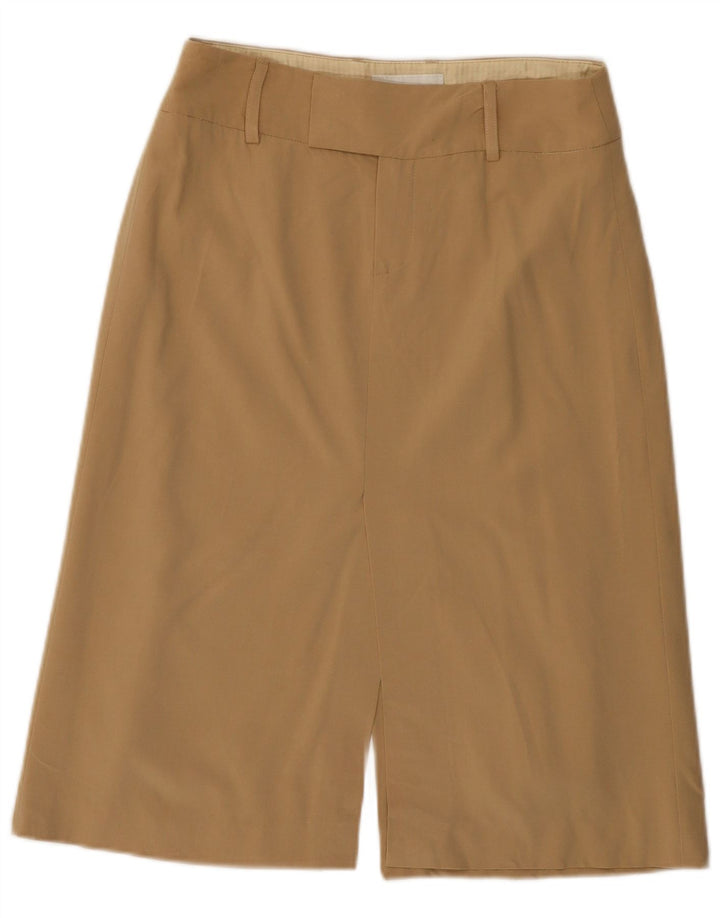 Zara Damen A-Linienrock IT 40 Small W30 Khaki Polyester