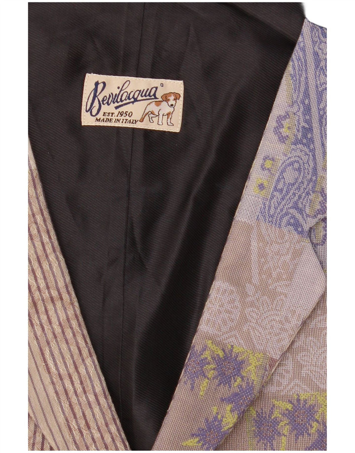 Vintage Herren Weste XL Mehrfarbig Patchwork Baumwolle