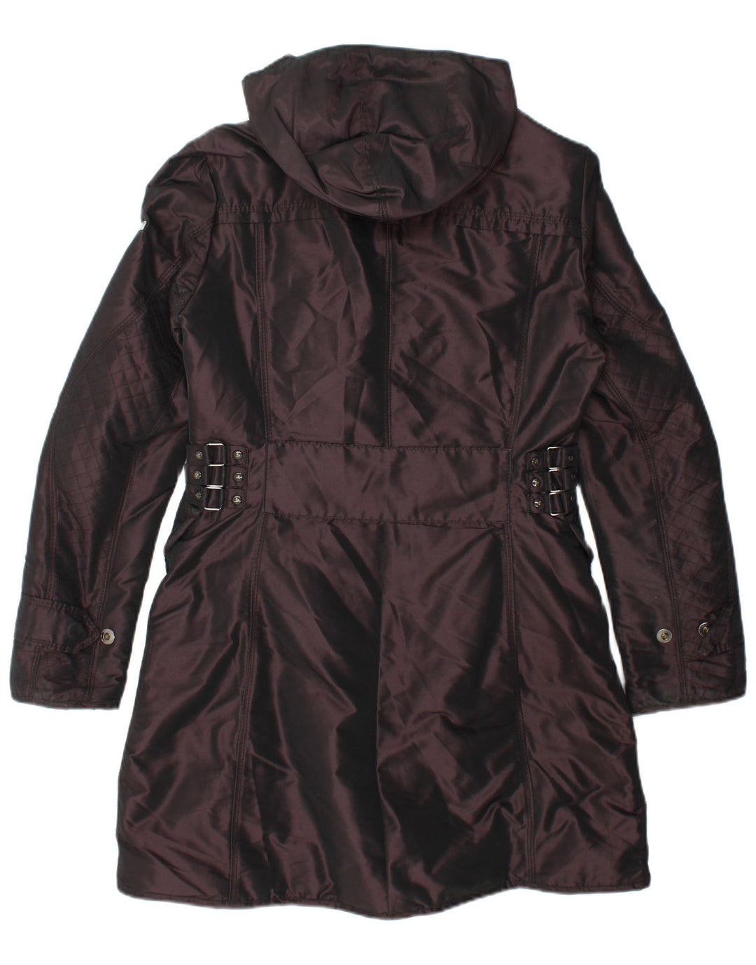 PEUTEREY Womens Hooded Padded Coat IT 42 Medium Black Polyester