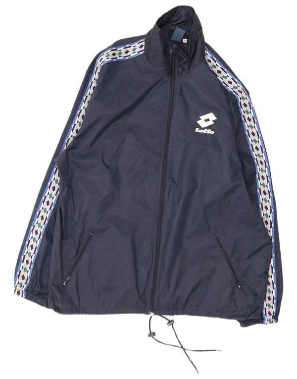 Lotto Herren-Regenjacke UK 38 Medium Navy Blue Colourblock Nylon