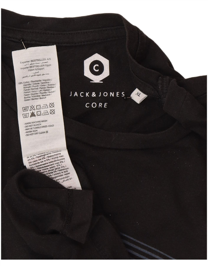 Jack & Jones Herren T-Shirt XL Schwarz Baumwolle