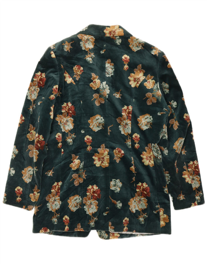 KENZO Damen-Blazer mit Dschungelmuster, EU 40, mittelgrün, Designer