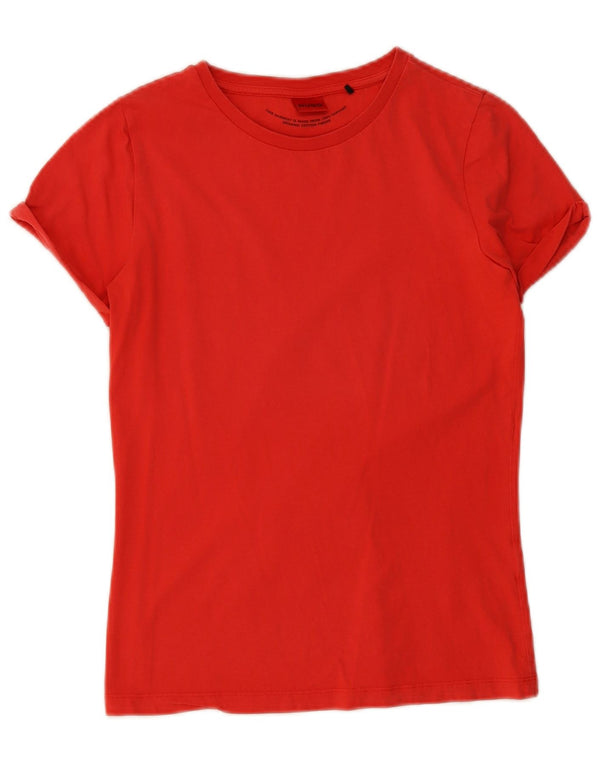 Hugo Boss Damen T-Shirt Top UK 10 Small Rot Baumwolle