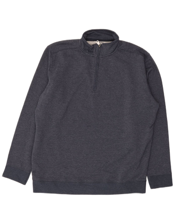 James Pringle Herren-Sweatshirt mit Reißverschluss am Hals, 2XL, Marineblau, Baumwolle