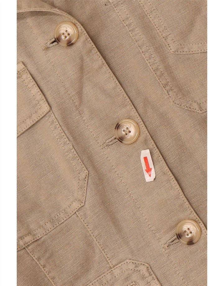 Marlboro Classics Damen Utility-Jacke UK 10 Small Graues Leinen