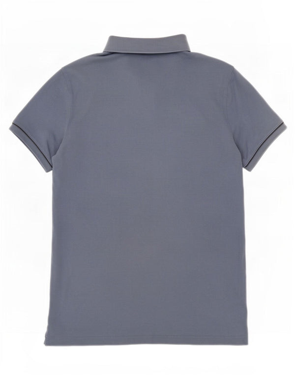 Massimo Dutti Herren Poloshirt Mittelblau