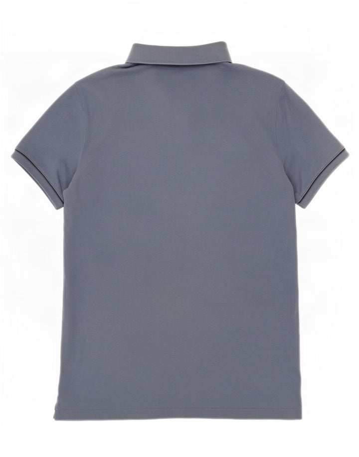 Massimo Dutti Herren Poloshirt Mittelblau