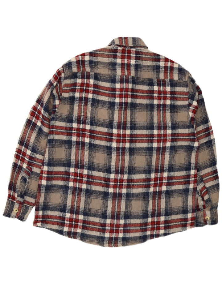 Cotton Club Herren-Overshirt-Hemd, groß, mehrfarbig, kariert, Acryl