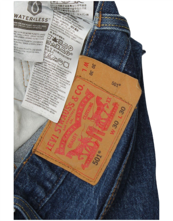 Levi's Herren 501 Straight Jeans W30 L25 Blaue Baumwolle