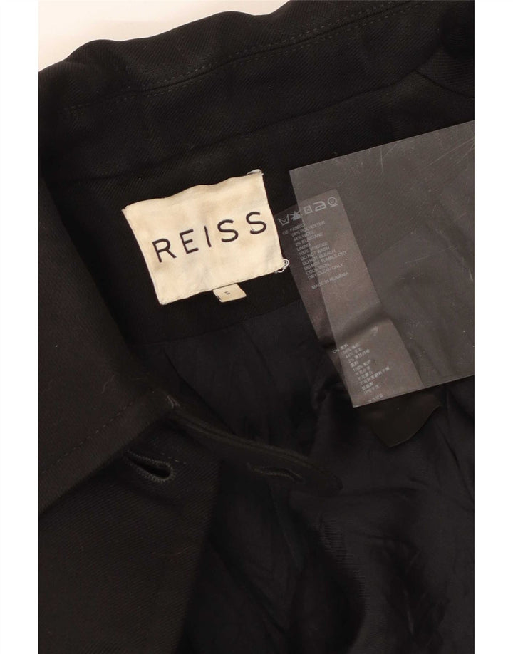 Reiss Damen 5-Knopf-Blazerjacke UK 8 Small Schwarz Polyester