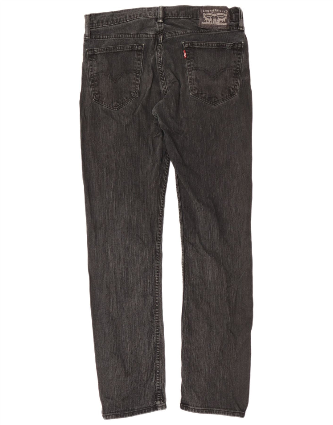 Levi's Herren Distressed Straight Jeans W33 L32 Schwarze Baumwolle