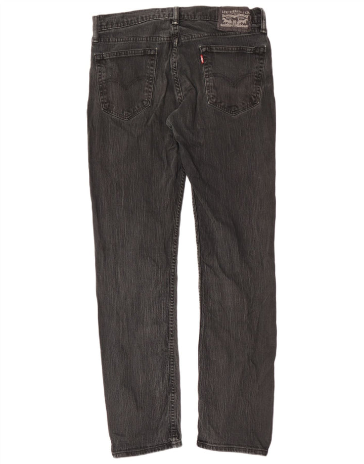 Levi's Herren Distressed Straight Jeans W33 L32 Schwarze Baumwolle