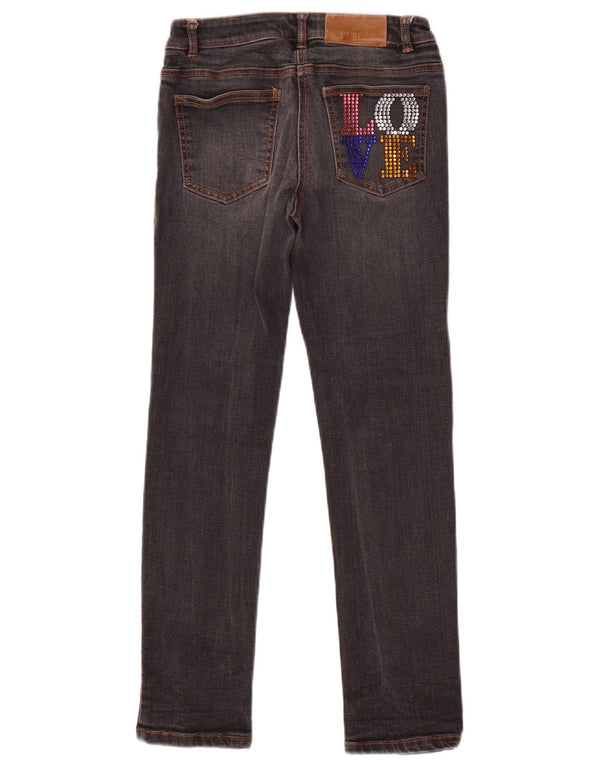 MOSCHINO Slim-Jeans für Mädchen, 11–12 Jahre, W26, L26, Grau
