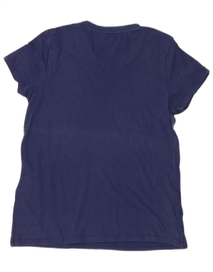 LEVI'S Damen T-Shirt Top UK 12 Medium Marineblau Baumwolle