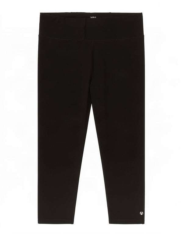 Marks & Spencer Damen Capri-Leggings UK 20 2XL Schwarz Polyester
