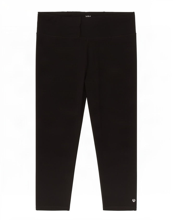 Marks & Spencer Damen Capri-Leggings UK 20 2XL Schwarz Polyester