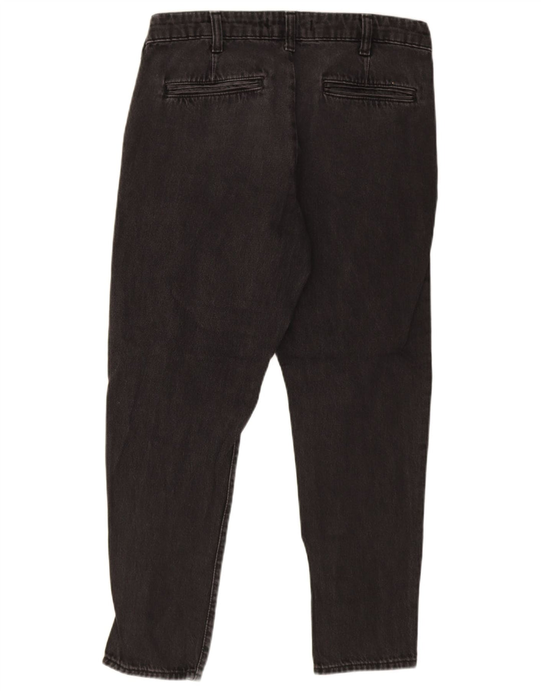 Zara Herren verkürzte Slim-Jeans, EU 40, mittelgroß, W31, L27, schwarze Baumwolle